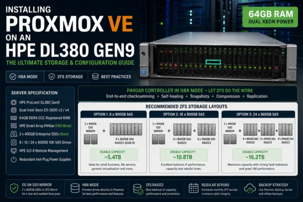 Install Proxmox On A Dl380 Gen9